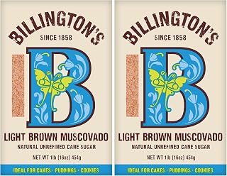 Billingtons B33184 Billingtons Natural Light Brown Muscovado Sugar1lb (Pack of 2)