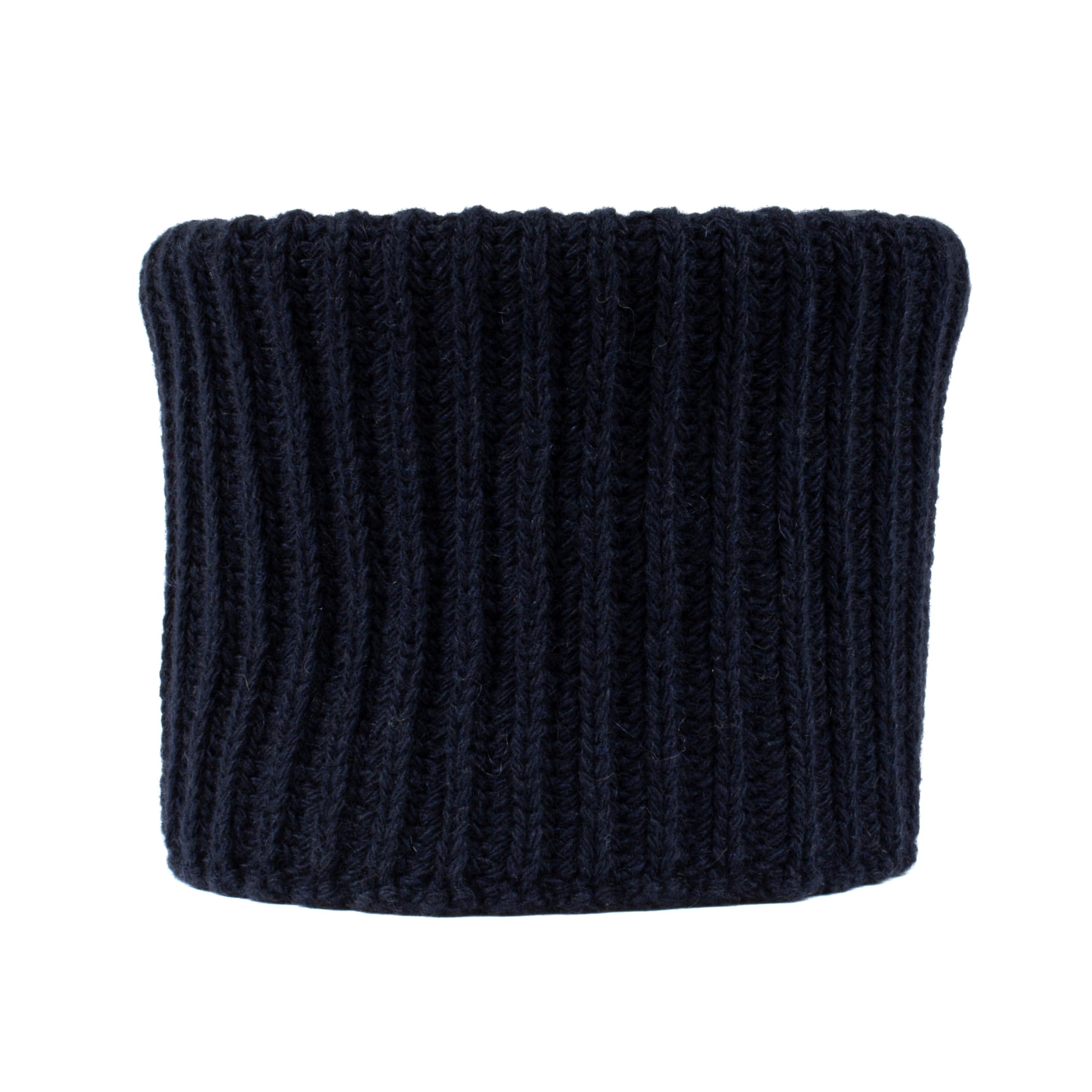 Gorro de cuello 30% cachemira 70% lana merino, Calentador Cuello Invierno, Hombre Mujer, Azul Oscuro, Talla única