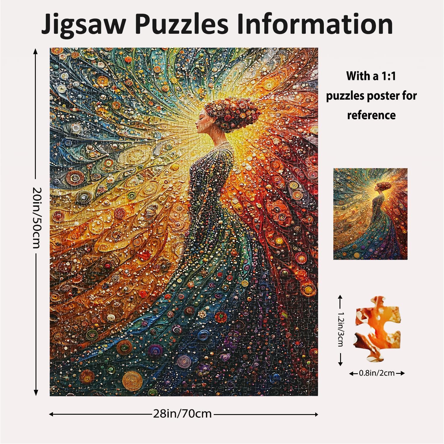 Jigsaw Puzzles for Adults 1000 Pieces Impossible Hard Difficult Challenging Puzzles for Adults 1000pc Puzzles The Woman in Meditation Jigsaw Puzzle 1000 Pieces 28 x 20 inch