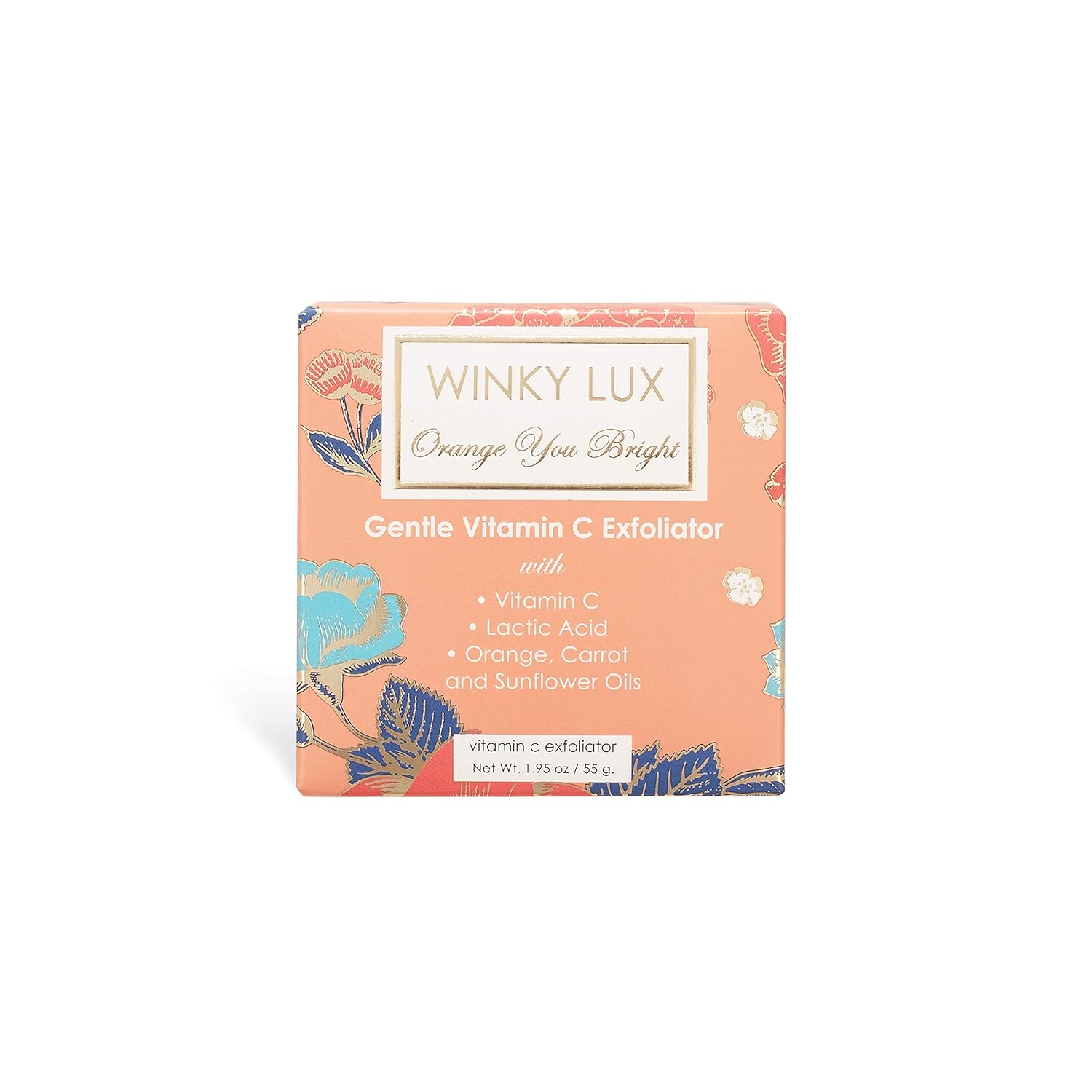 Winky Lux Orange You Bright Exfoliator | Facial Exfoliator | Brightening Exfoliating Face Scrub with Vitamin C (1.95 oz / 55 g) : Beauty & Personal Care
