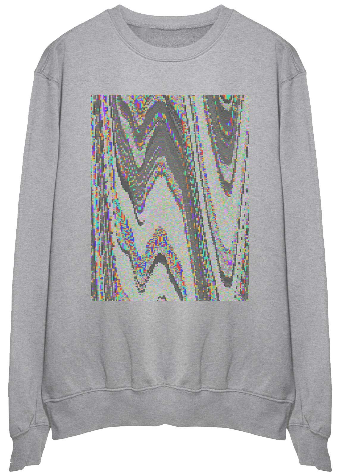 Sweatshirt Glitch Transmission Signals pull ajusté chaud taille S