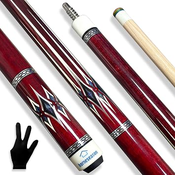 HomeSeason Pool Cue Stick 58inch 18oz-21oz 12.5mm Tip Professional Billiard Canadian Maple Wood 2-Piece Combination Cues Sticks