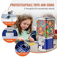 Vista 5 de VEVOR - Máquina expendedora de chicles para niños, de policarbonato, para tiendas de juegos, con monedas para cápsulas de juguete, bolas hinchables