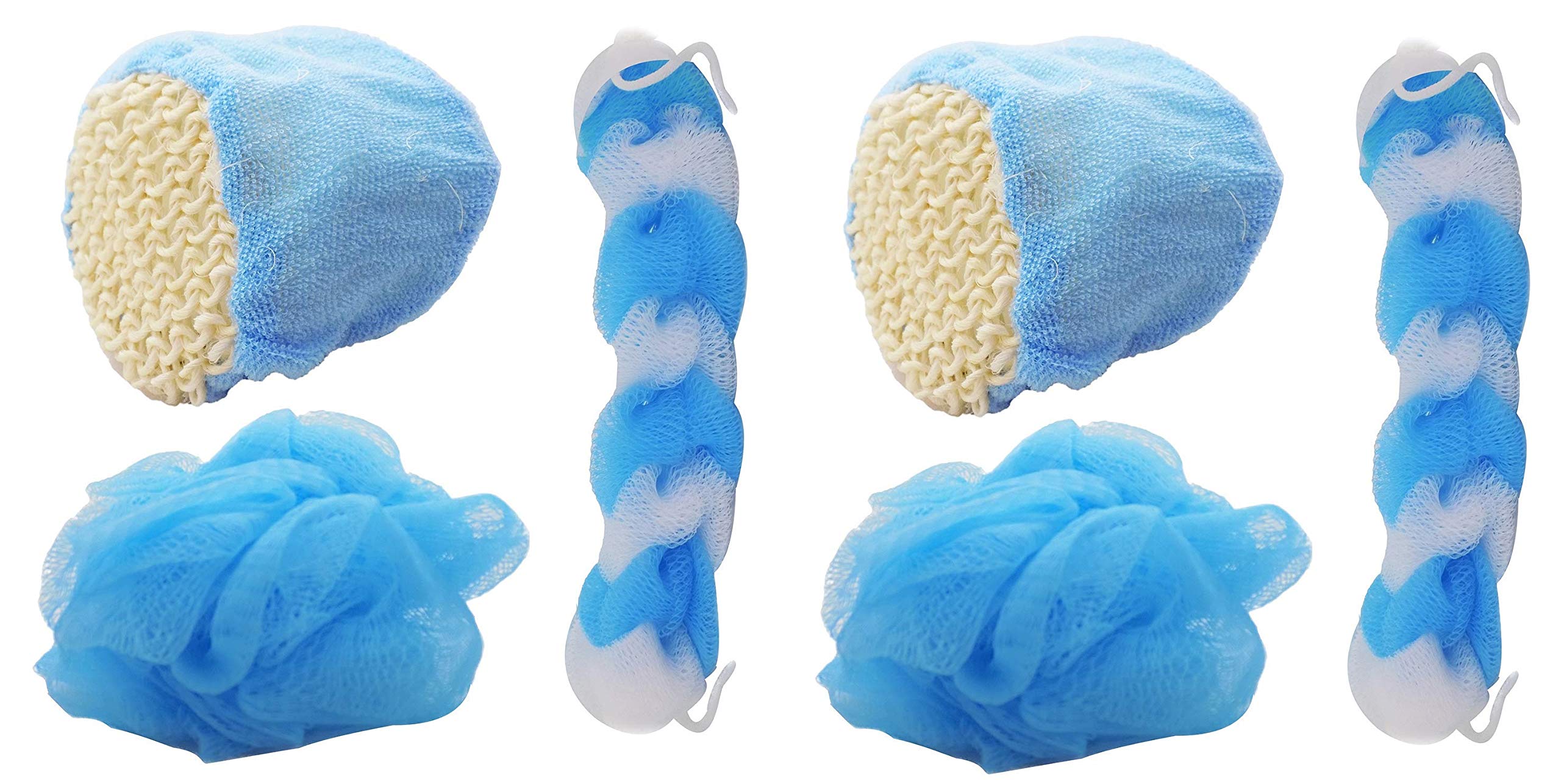 Confidence 2 Pcs Bathing Loofah Sponge Scrubber for Kids and Women (Multi Color) Pack of 1