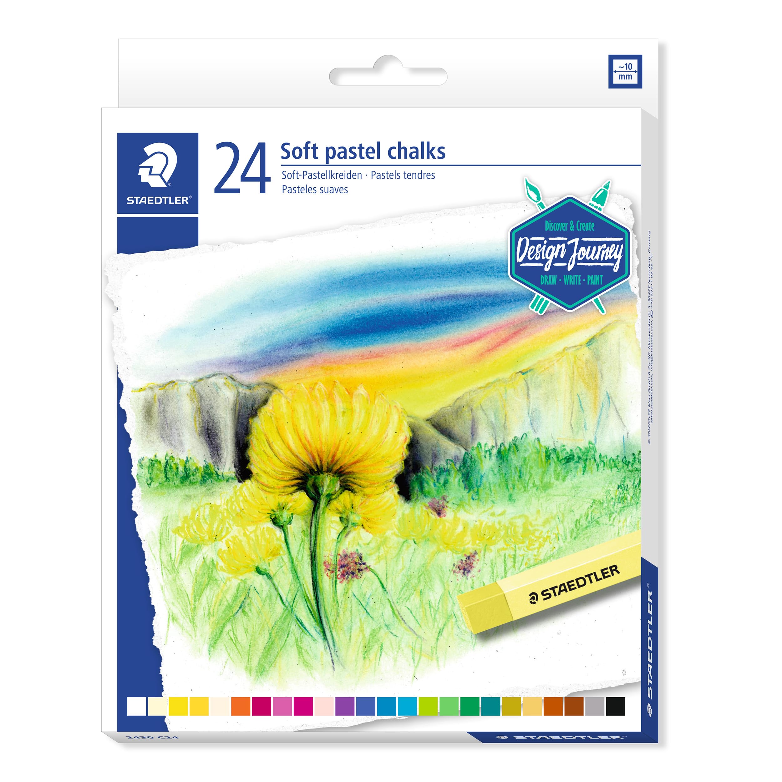 Staedtler Karat Premium Quality Soft Pastel Chalks 2430C24