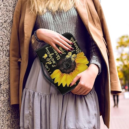 Miniatura 6 de FOR U DESIGNS Funda para Biblia de girasol para mujer con bolsillo con cremallera y bolsillos organizadores internos, se adapta a la Biblia de