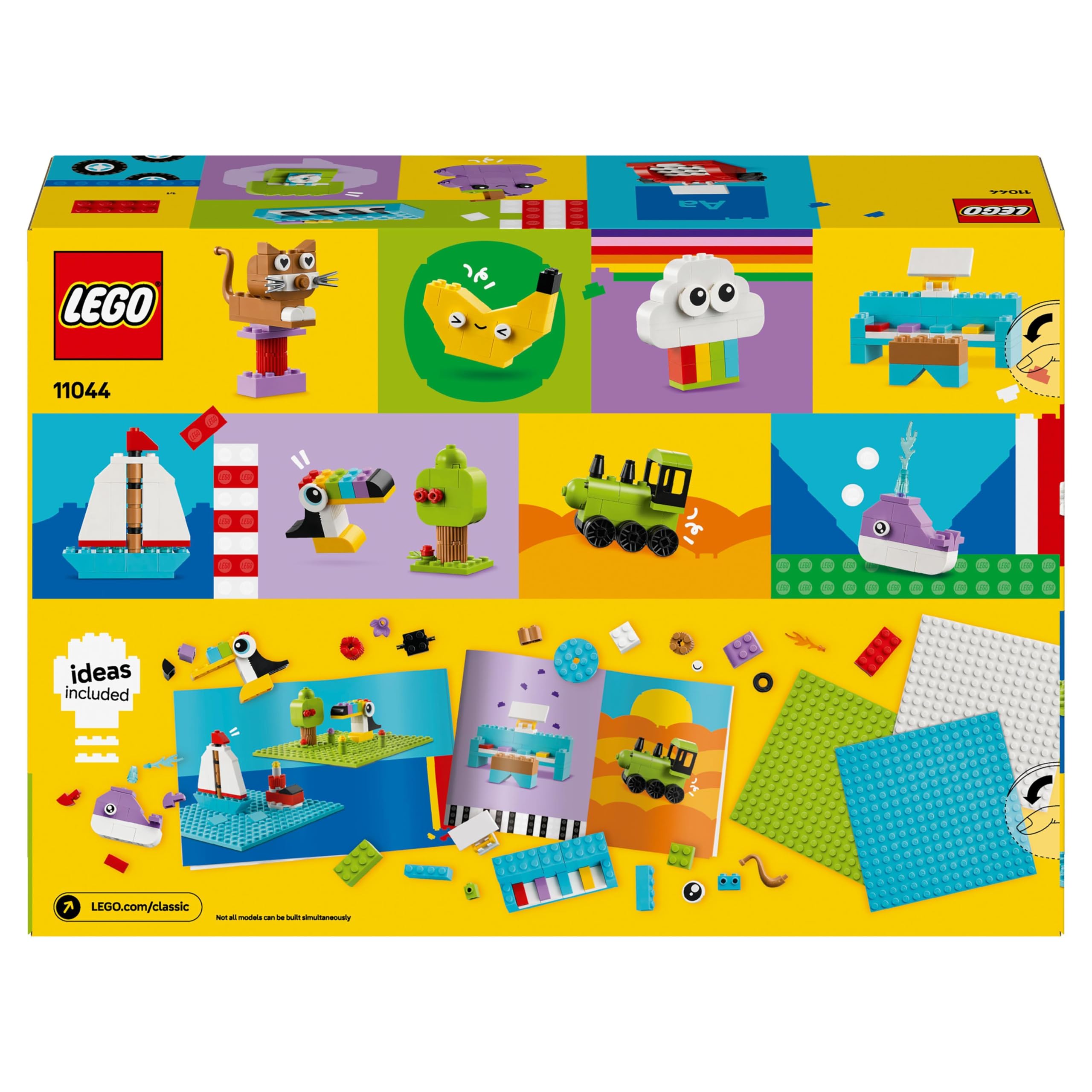 LEGO Classic La boîte créative pour Construire et Jouer - Jeu de Construction avec Briques colorées - Options Dont Une Maison, Un Chien ou Un Camion - Cadeau pour garçon ou Fille dès 5 Ans 11044