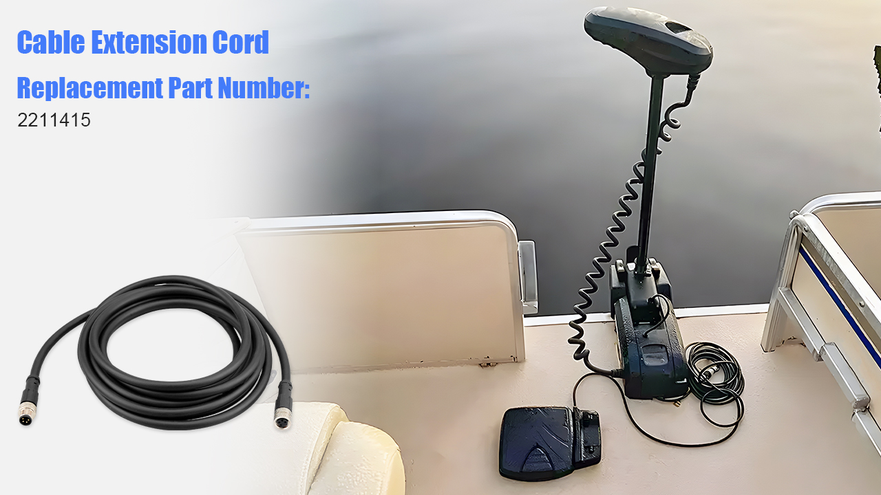Image of 2211415 Cable Extension, Universal Sonar Extension Cable (US2) Fit for Minn Kota Trolling Motor & Lowrance Fishfinder, PD /AP 110 Inch, black