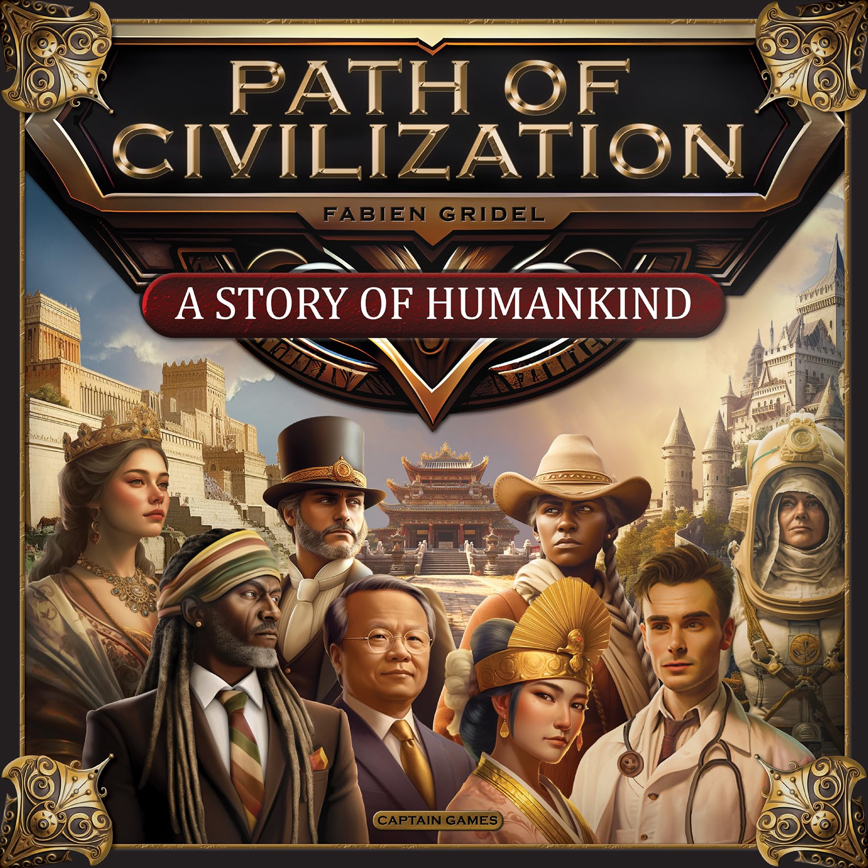 Asmodee Captain Games Path of Civilization – Gesellschaftsspiele – Brettspiele – Entwicklungsspiele – ab 14 Jahren – 1 bis 5 Spieler – französische Version