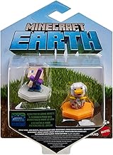 Mattel Minecraft Earth Boost Mini Figure 2-Pack, NFC Chip Enabled for Play with Minecraft Earth Augmented Reality Mobile Device Game, Toys for Girls and Boys Age 6 and Up