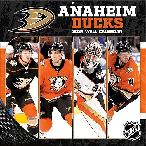 Anaheim Ducks 2024 - Calendario de pared para equipos de 12 x 12