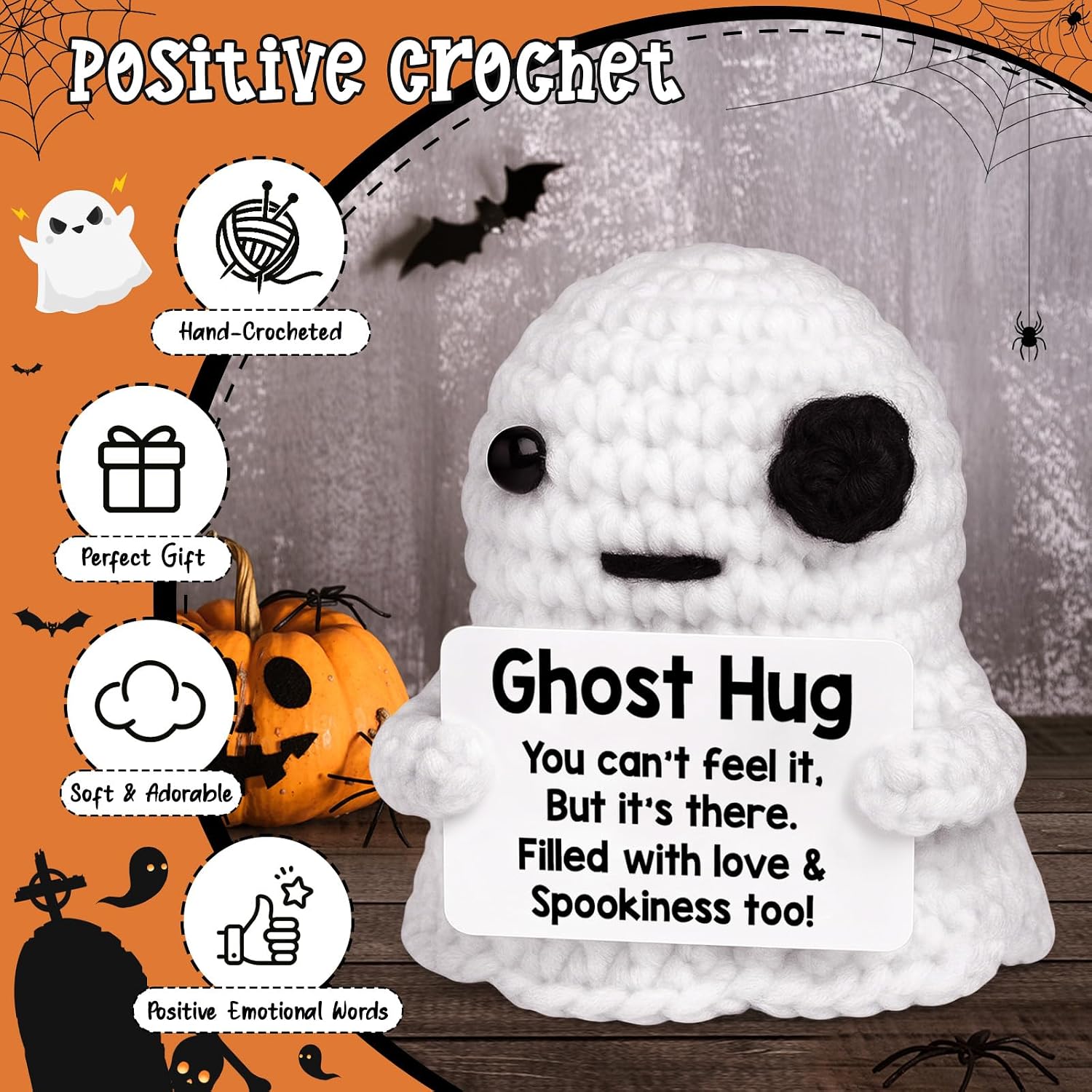Cute Ghost Hug Thinking of You Gifts for Women Friend Friendship Halloween