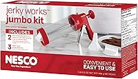 Vista 5 de NESCO FD-75A Snackmaster Pro - Deshidratador de alimentos, para aperitivos, frutas, carne seca de res, gris y kit de carne seca Jumbo Works, 1, rojo