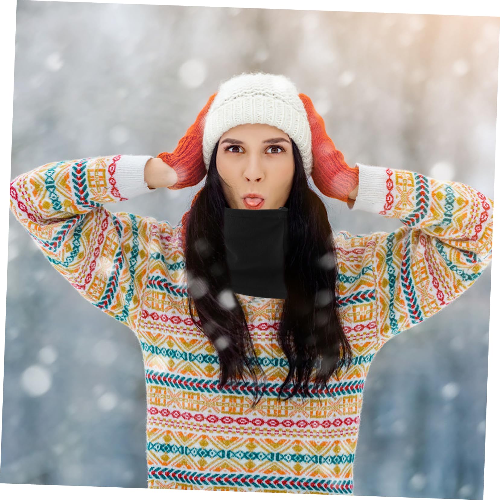 3stücke Multifunktionales Fleece Halstuch Winddichter Halswärmer Für Outdoor-aktivitäten Schwarz Für Radfahren Wandern Und Skifahren Schützt Gesicht Und Hals Vor Kälte Und