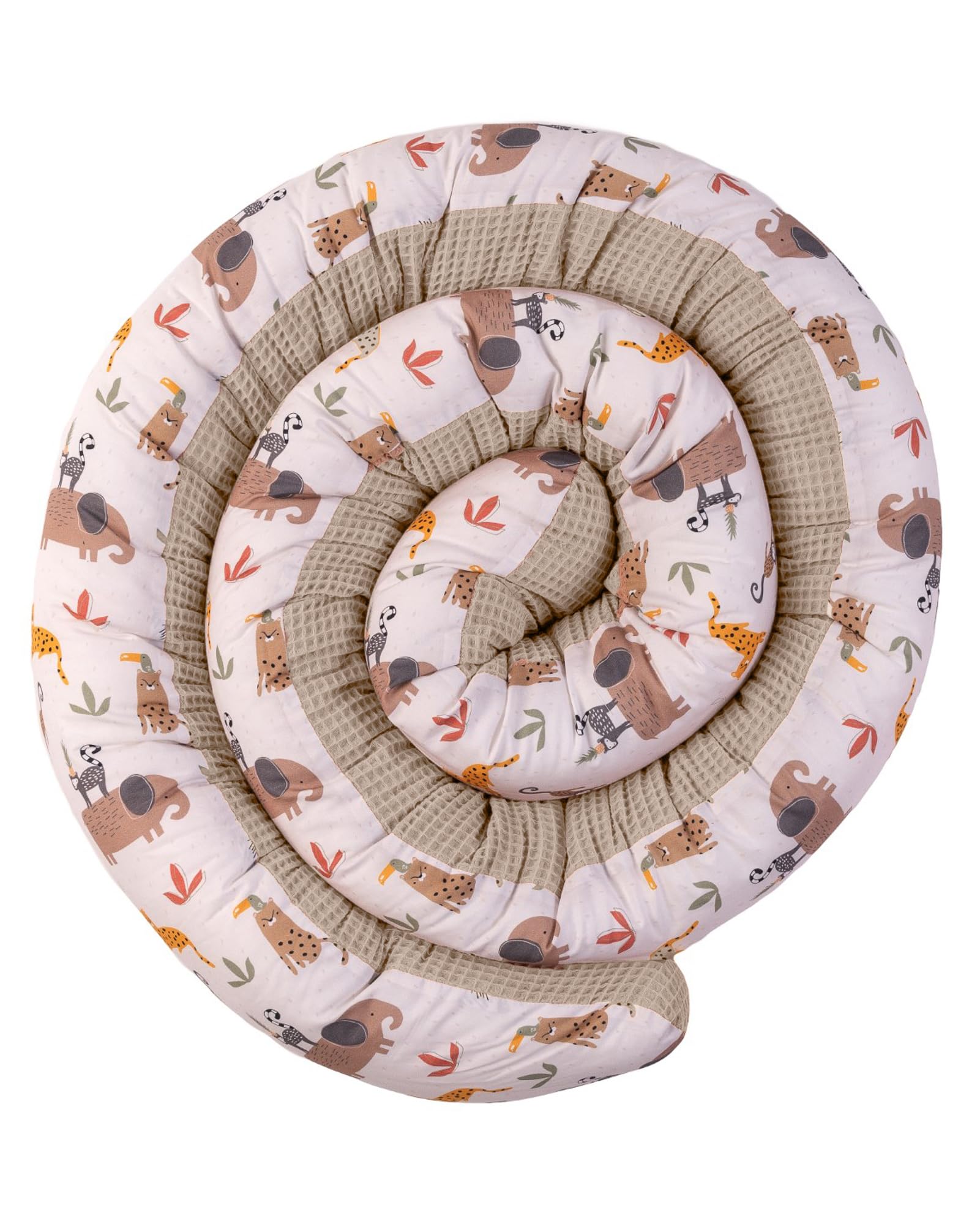 ULLENBOOM Kuschelschlange 300x13cm - Ideal auch als Wickeltisch-Umrandung | Außenmaterial: 100% Baumwolle, OEKO-TEX zertifiziert, Made in EU, Schadstoffgeprüft, Hilft bei ersten Krabbelversuchen