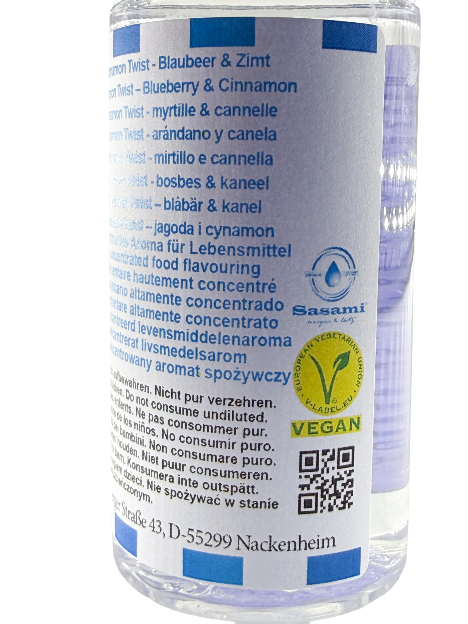 Blue Cinnamon Twist – jagoda i cynamon aromat koncentrat – Wegański – Sasami – 100ml