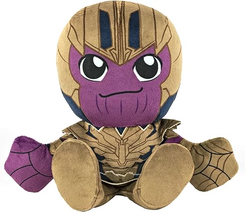 Bleacher Creatures Marvel Thanos - Peluche de Kuricha sentado (8 pulgadas), juguete suave inspirado en Chibi