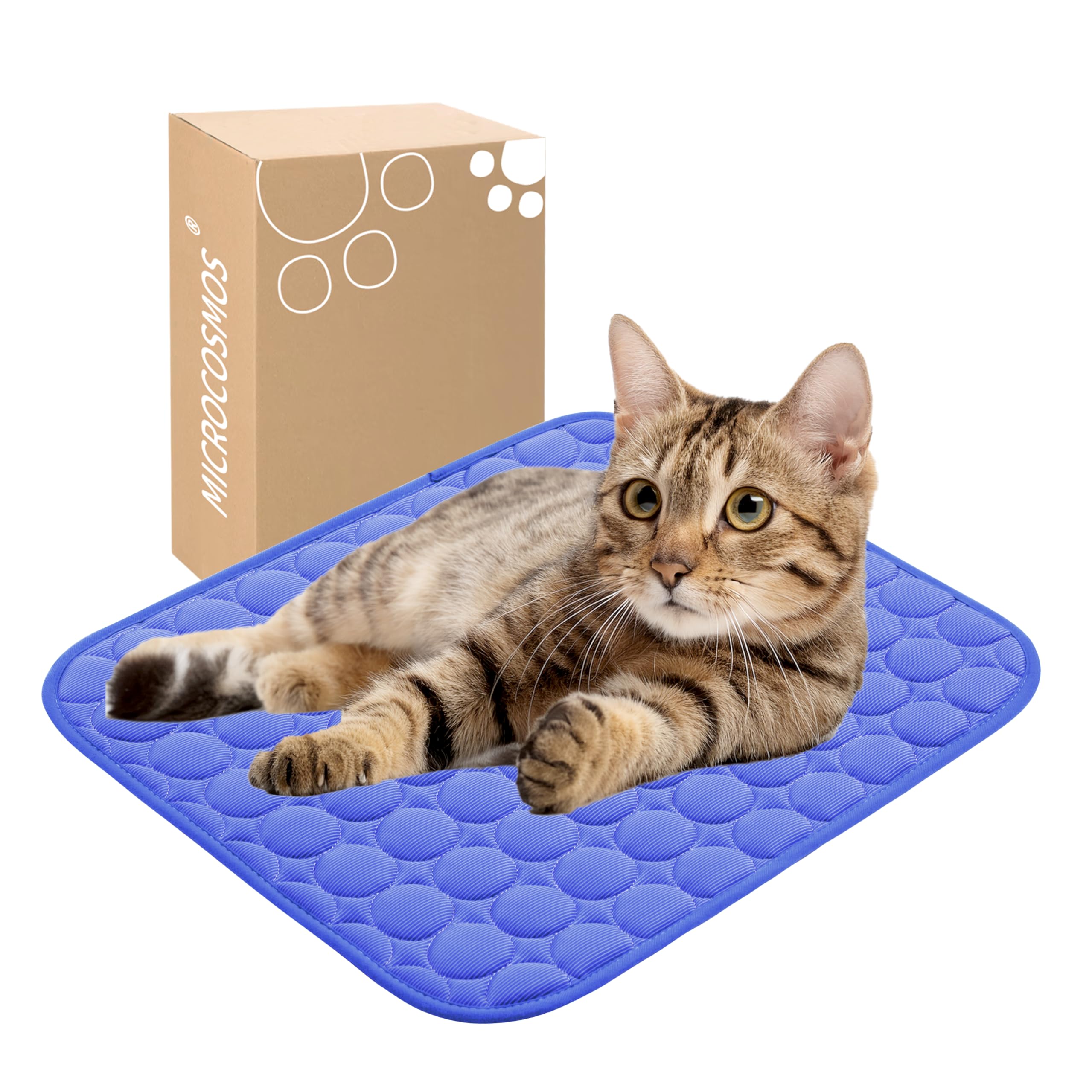 MICROCOSMOS Tapete refrescante de verano y almohadilla para dormir, parte superior de absorción de agua, materiales seguros, fácil de llevar, fácil de limpiar. Mantiene la refrigeración para mascotas