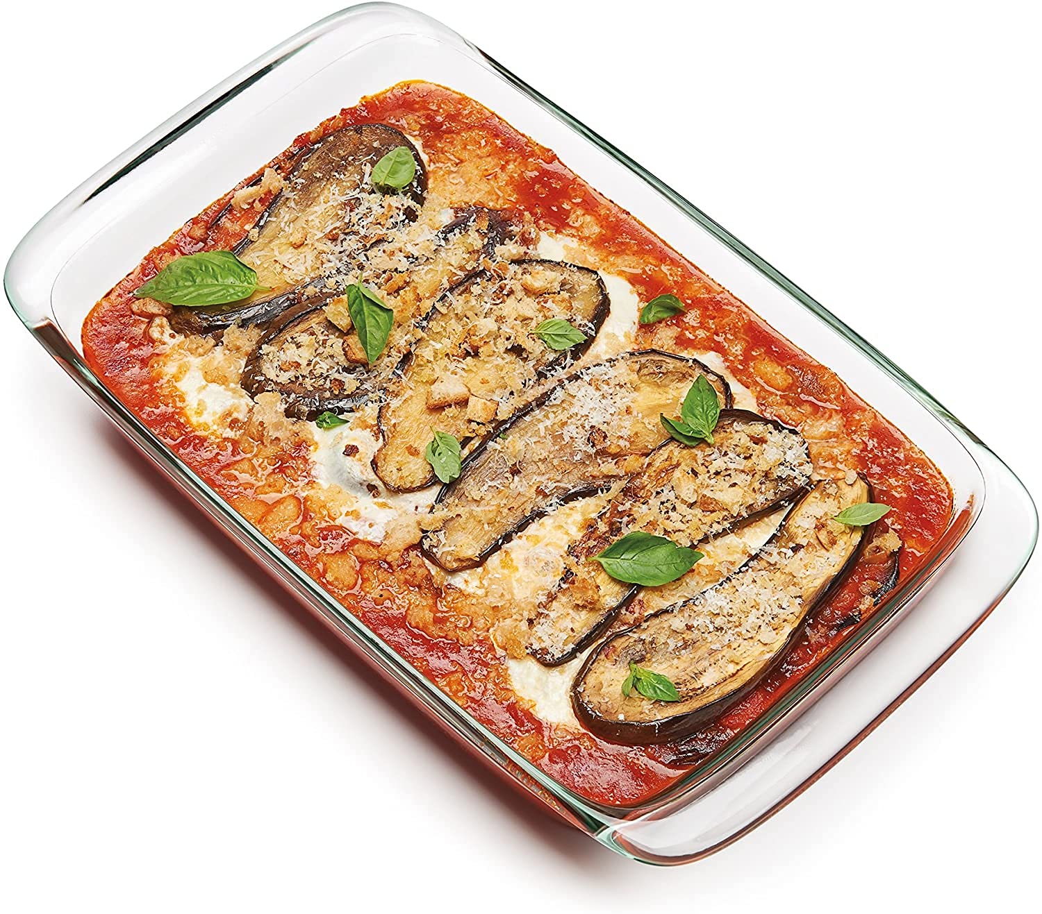 Star Work 1 Litre Glass Tray for Baking | Microwave Oven Square Bowl   | Hard Bound Borosilicate Rectangular Bakeware | Server Ware for Bread Pudding Brownie Lasagne glassware Pan and Bowls (1000 ml) - Image 5 thumbnail