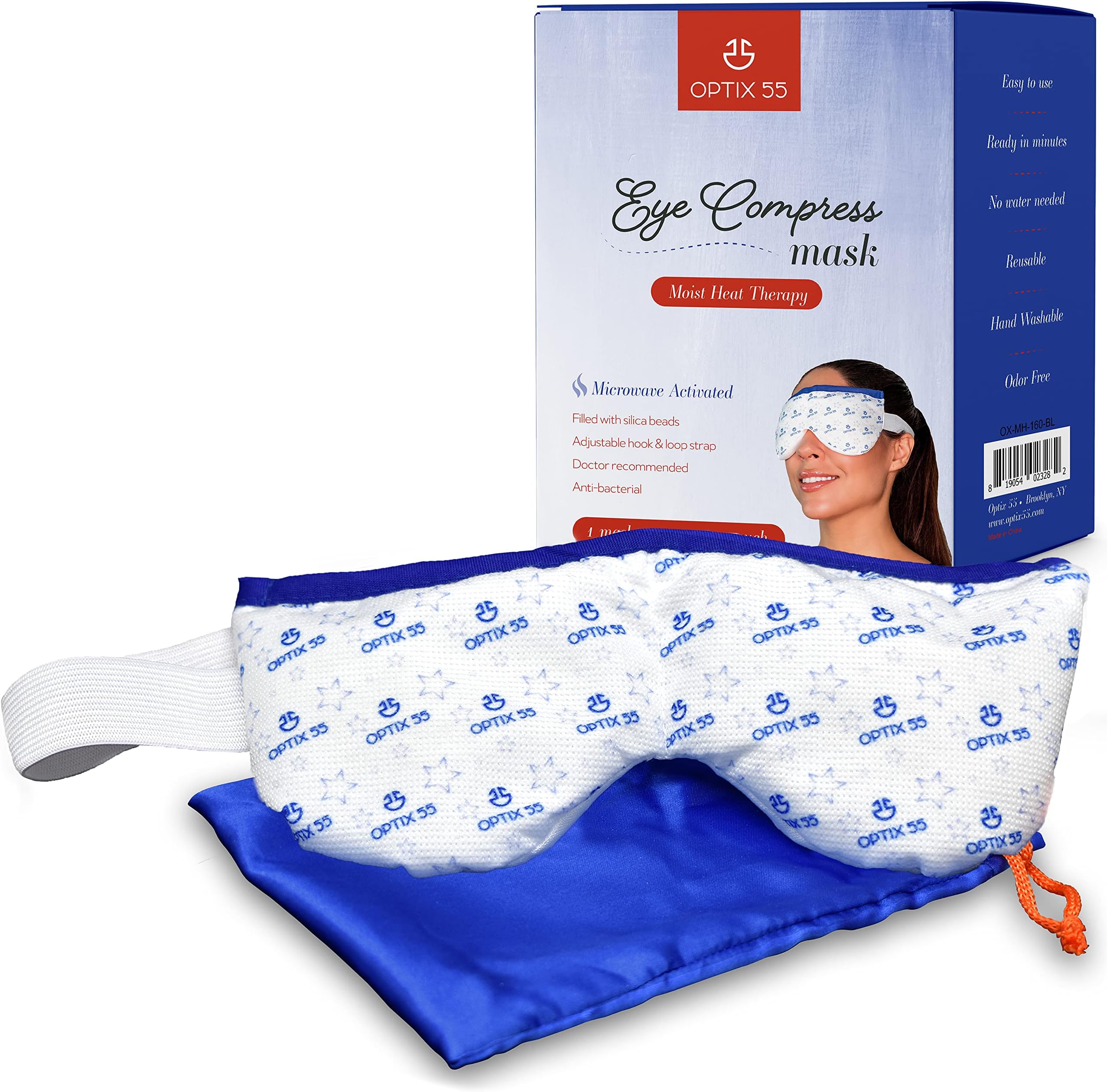 Eye Mask for Dry Eyes Moist Heat Microwave Activated Warm Compress, Relieves Stye