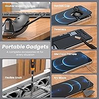 Vista 9 de JOREST Juego de destornilladores de precisión pequeño 115 en 1, regalos de herramientas para papá, él, hombres, kit de herramientas de reparación