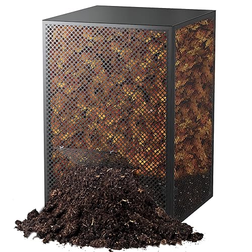 Compost Bin Outdoor - Large 93-Gal Galvanized Steel Perforated Sheet