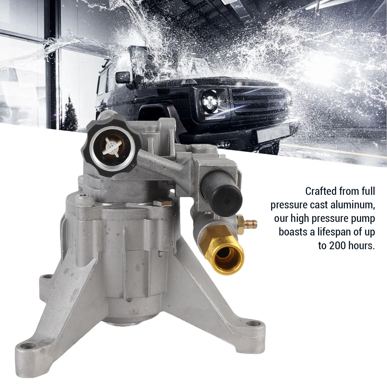 SUNGOOYUE Práctica Bomba de Lavado a Presión de 3/4" sin Mantenimiento para Troy Bilt 20241, Paredes, Vallas, Casas, Vida útil de 200 Horas, Inoxidable