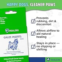 Vista 7 de HEALERS PetCare - Vendajes de gasa para botines de perro Protege las patas de los perros, XS, gasa para botas