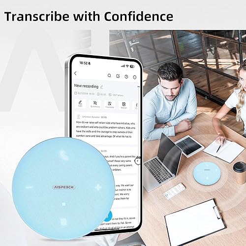 Miniatura 10 de Altavoz M4 Pro, micrófono de conferencia con captación de voz direccional, captación de voz mejorada, transcripción AI, reducción de ruido AI, USB