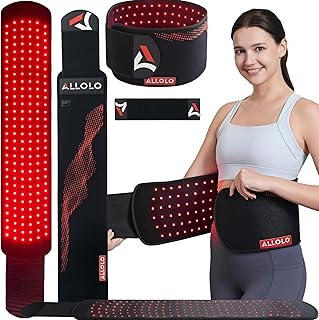 ALLOLO Red Light Therapy Belt, 39"*7.7" Large Area with 180pcs 3-in-1 LEDs 660nm &