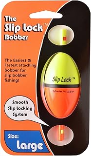 Clearly Outdoors Smart Bobbers Easy Slip Lock Bobber, Fishing Water Floats, Mini, Small, Medium, Large (Yellow & Orange, Large)
