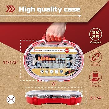 MonoPro 276 PCS Rotary Tool Accessories Kit, 1/8-in Shank