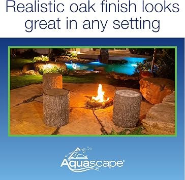 Aquascape Faux Oak Stump Cover for Yard, Landscape, and Garden | 78259