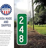 Vista 8 de Señal de dirección 911, señal reflectante vertical personalizada de emergencia para buzón, ideal para entrada, edificios de múltiples