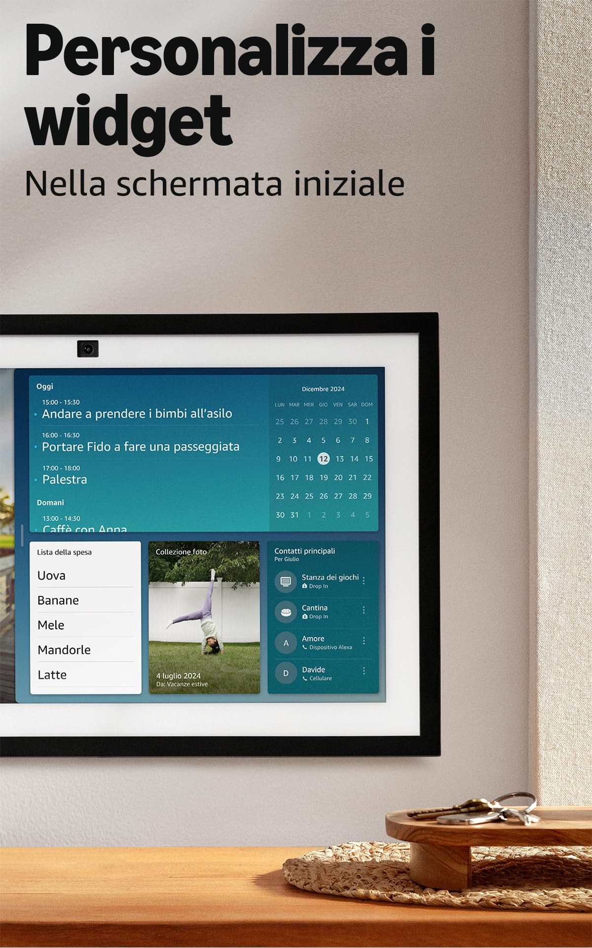 Amazon Echo Show 15 (Ultimo modello) | Schermo intelligente Full HD da 15,6” con Alexa, Fire TV integrata e telecomando vocale Alexa, con Accesso Anticipato ad Alexa+