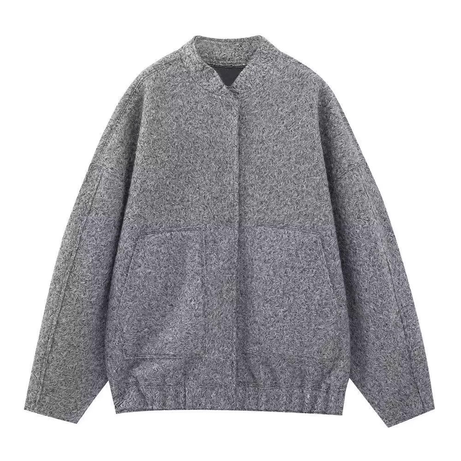 Botte De Printemps Femme Women Oversized Wool Blend Jackets