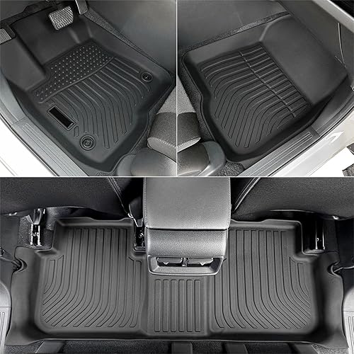 Miniatura 9 de IKON MOTORSPORTS Alfombrillas de suelo de TPE 3D, compatibles con Honda CR-V 2023-2024, revestimientos de suelo antideslizantes impermeables para