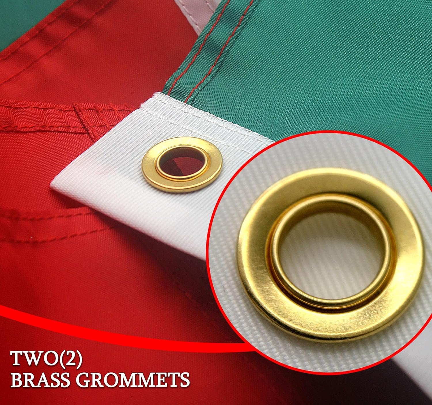 Mexico Mexican Flag | 3x5 Ft | Double ToughWeave Series Double Sided Embroidered 210D Polyester | Country Flag, Embroidered Design, Indoor/Outdoor, Brass Grommets, Heavy Duty