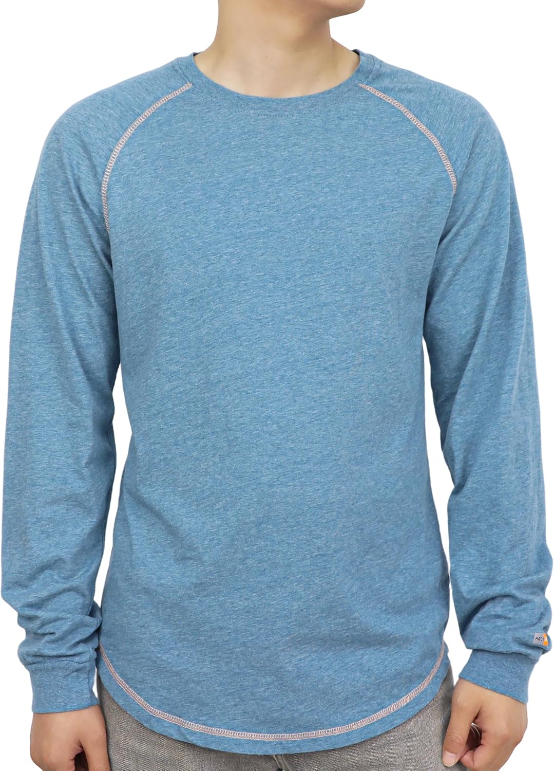 VATRENUS FR Shirt for Men 4oz Lightweight Crew Neck Base Layer CAT1 100% C | Flame Resistant Breathable T-Shirt|Relaxed Fit NFPA2112 Pre-Washed Summer Adjustable Cuffs Reinforced Stitch