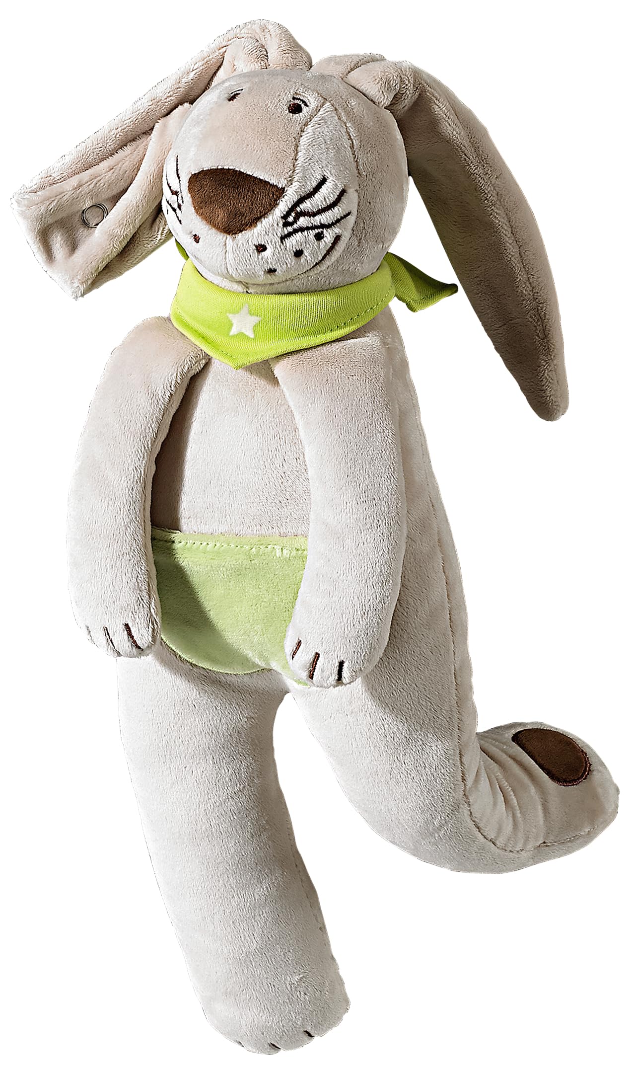 HABA Baby Schnullerhase Ruhige Nächte Dank Schnullerhalter 37 cm, Natur Herrlich weich zum Kuscheln Tolles Geschenk zur Geburt Ab 0 Monaten 1031269004