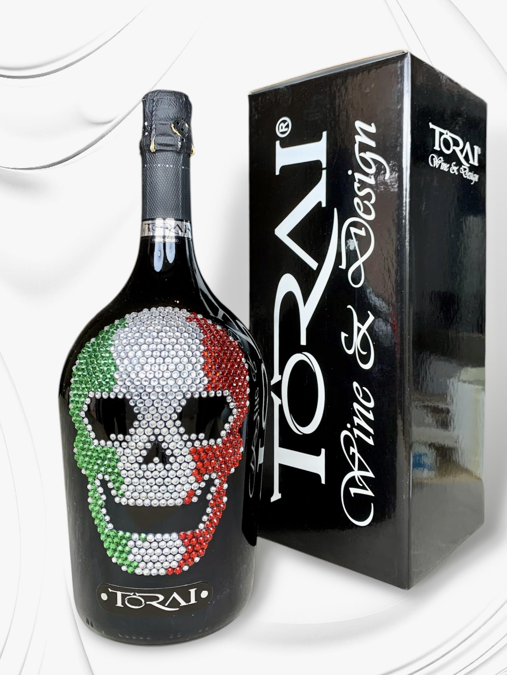 Magnum Vino Spumante Extra Dry Millesimato Edizione Limitata, Bottiglia Decorata con 683 Cristalli, vitigno Glera, con Scatola Regalo