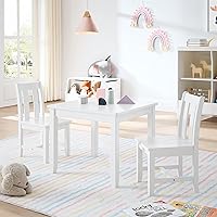 Vista 11 de MUSEHOMEINC Sillas infantiles para niños pequeños, sillas de madera para jugar o actividad, juego de 2, sillas de actividades para niños/sillas