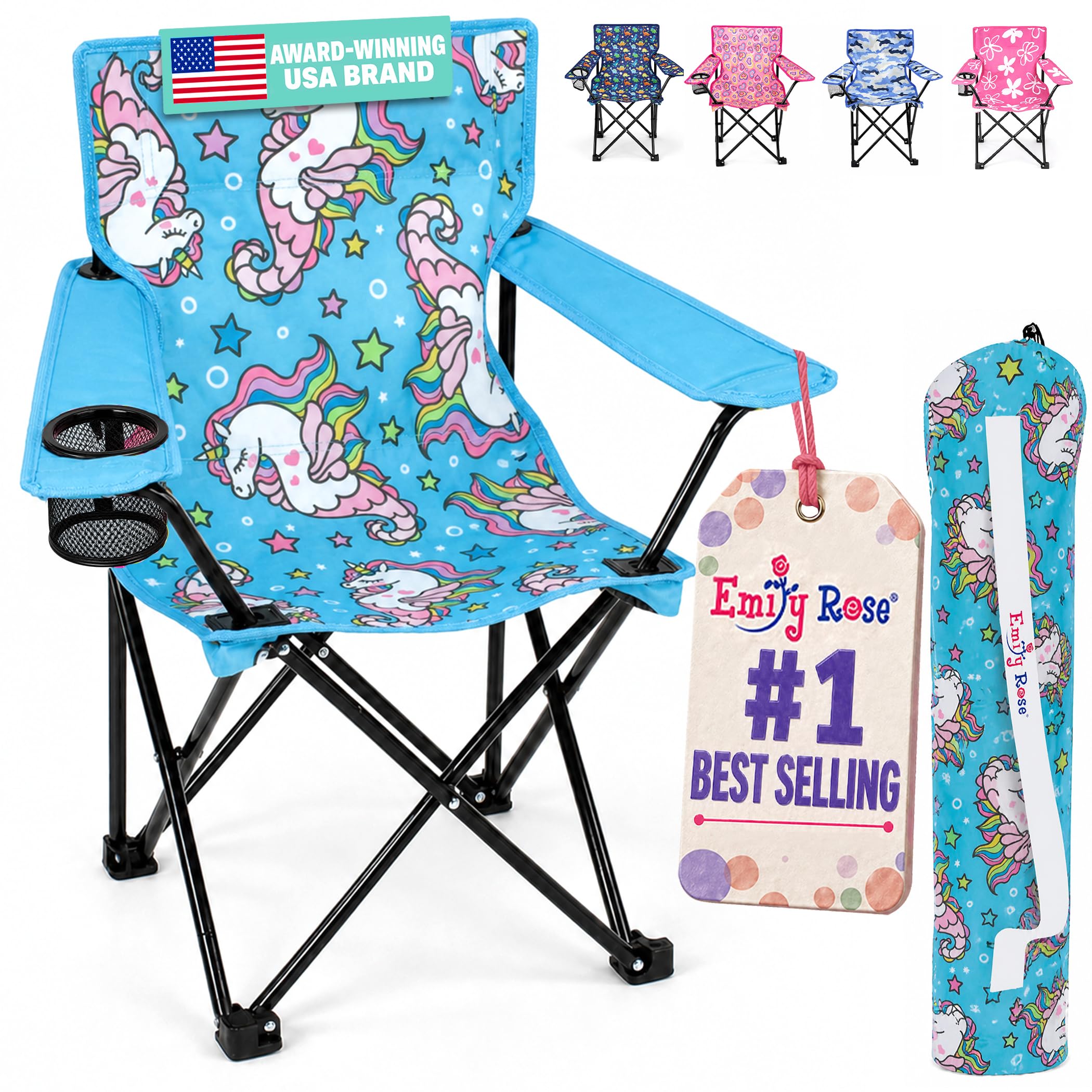 Amazon.com: Emily Rose Sea Unicorns Kids Folding Camp Chair