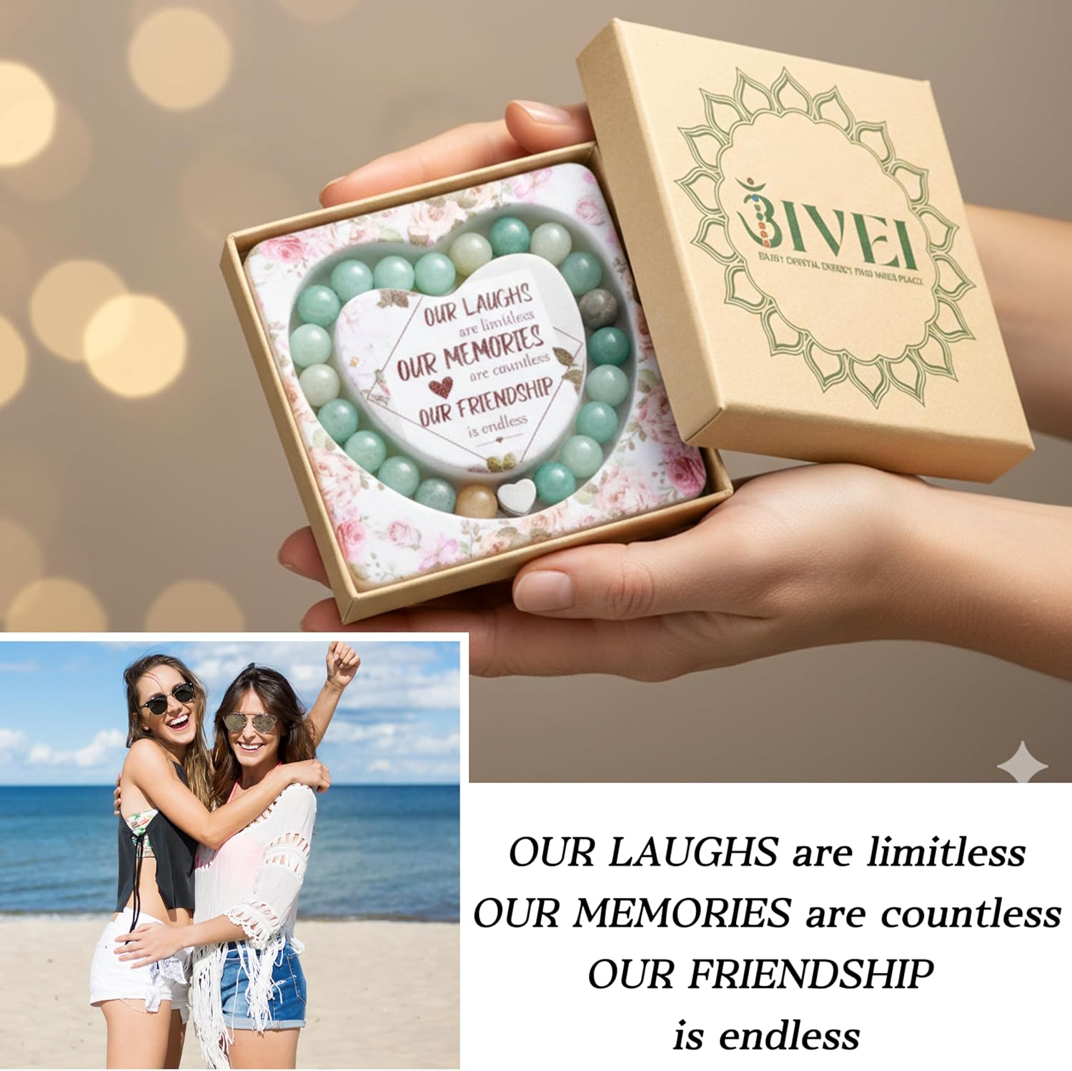 Bivei Inspirational Bracelet for Women, Valentine's Day Christmas Birthday Get Well Gifts for Mom Daughter Sister Grandma Friend - Image 2