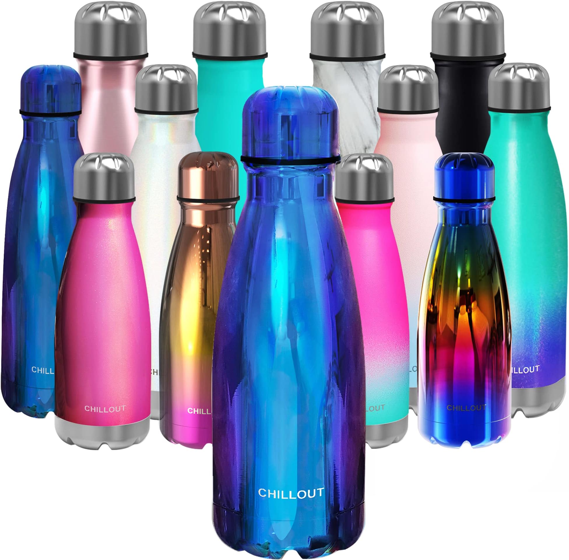 Stainless Steel Water Bottle for Kids School: 12 oz Double Wall Insulated Cola Shape for Cold and Warm Drinks, BPA Free Metal Sports Bottle, Dishwasher Safe Paint
