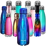 CHILLOUT LIFE Stainless Steel Water Bottle for Kids School: 12 oz Double Wall Insulated Cola Shape for Cold and Warm Drinks, BPA Free Metal Sports Bottle, Dishwasher Safe Paint