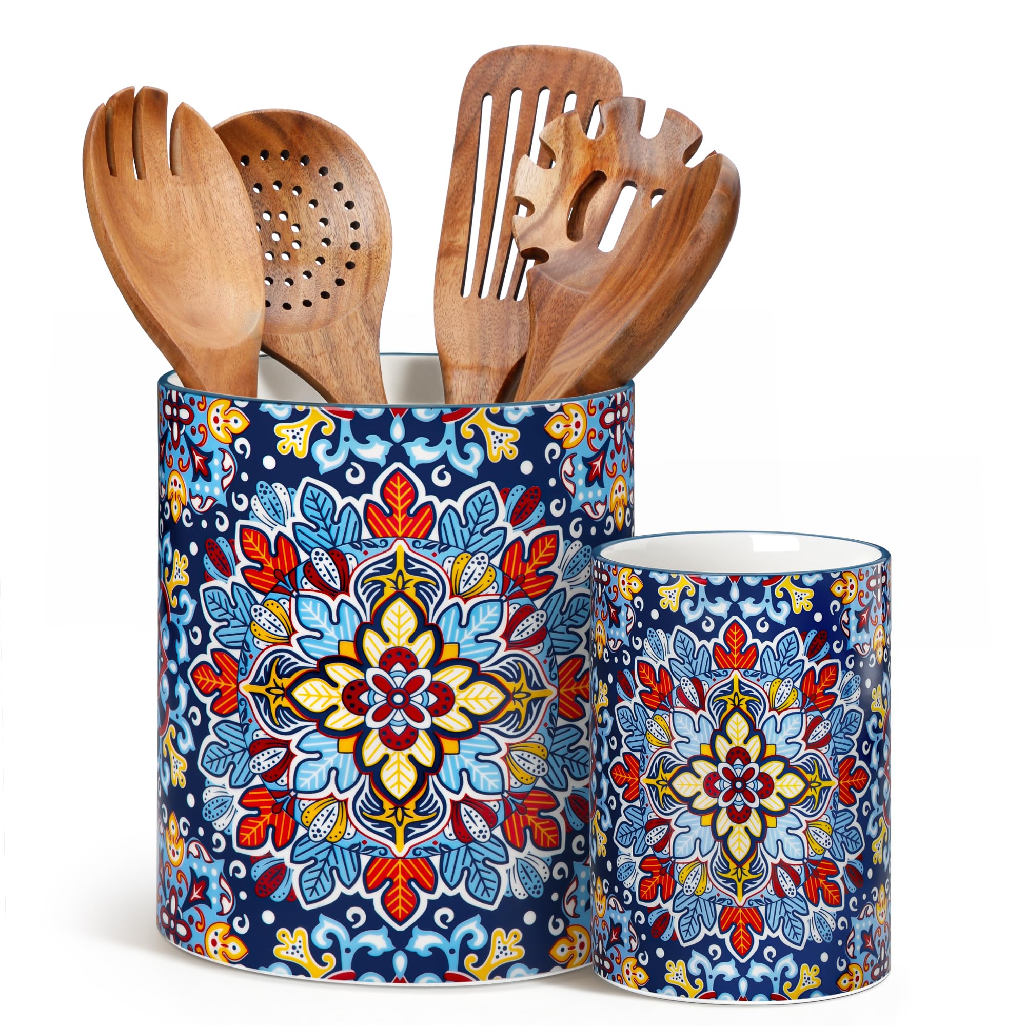 vancasso SIMI 7.3"+5.5" Porcelain Utensil Holder for Kitchen Countertop — image 1