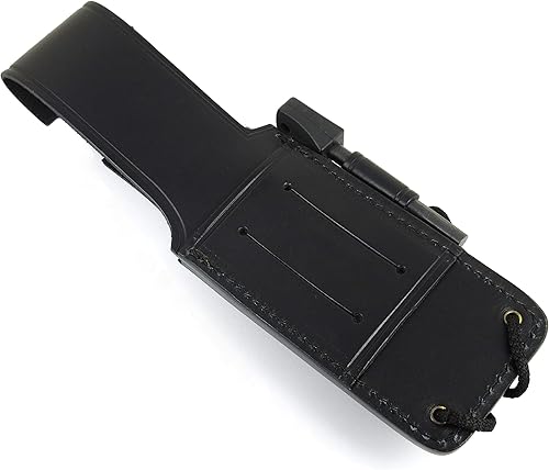 Miniatura 6 de JEO-TEC N35 Bushcraft - Cuchillo de caza de supervivencia MOVA-58, 10 pulgadas en general, funda multiposición de cuero genuino + Firesteel + piedra