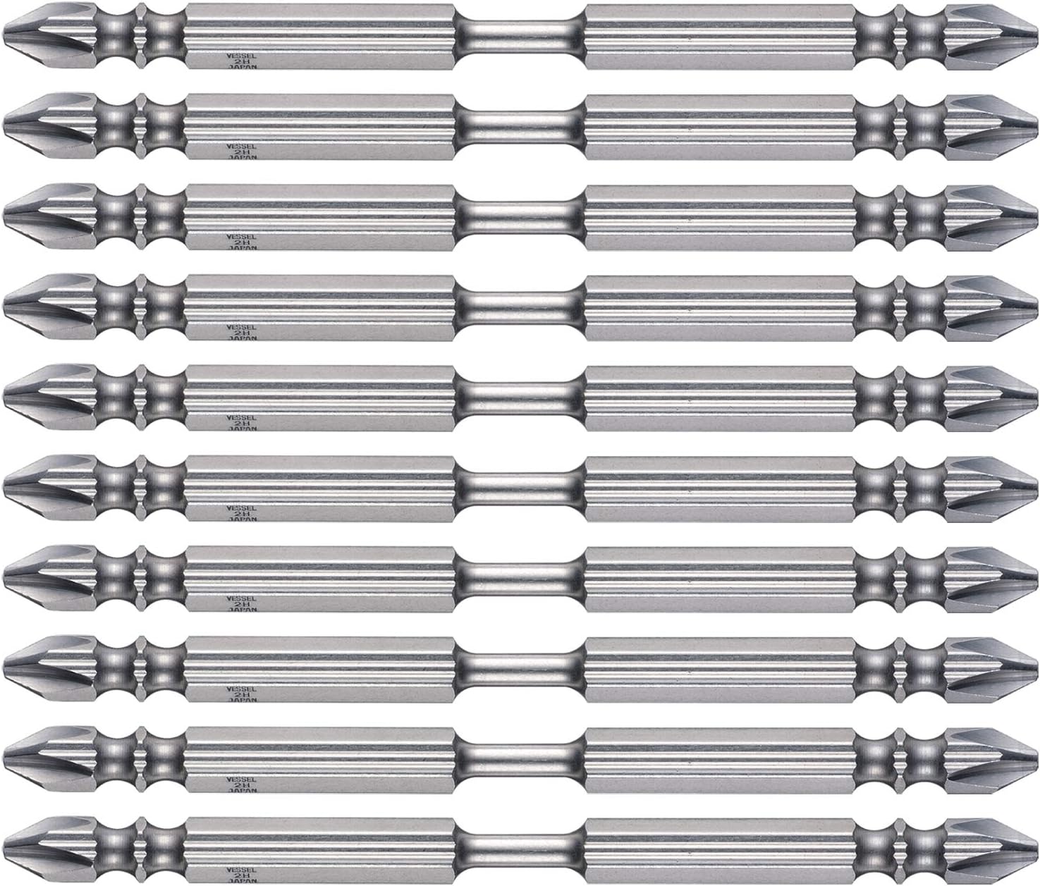 Vessel RS10P2110F Supervision Bit + 0.1 x 4.3 inches (2 x 3.7 x 110 mm), Set of 10 (Hardness: High Hardness)