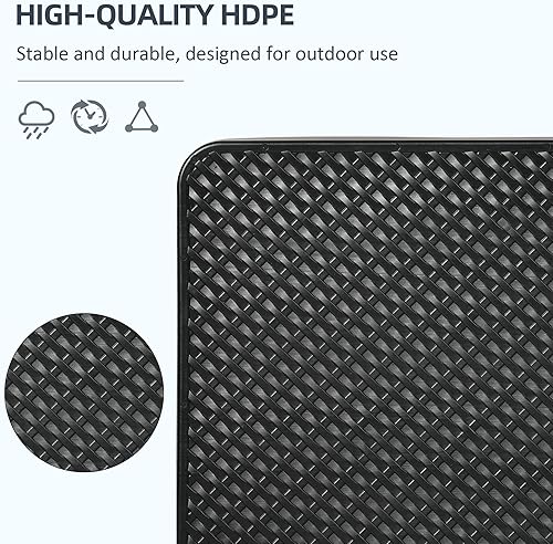 Miniatura 6 de Outsunny Material de polietileno de polietileno de alta densidad para sombrilla de patio con peso de arena llena de arena de hasta 175 libras. Para